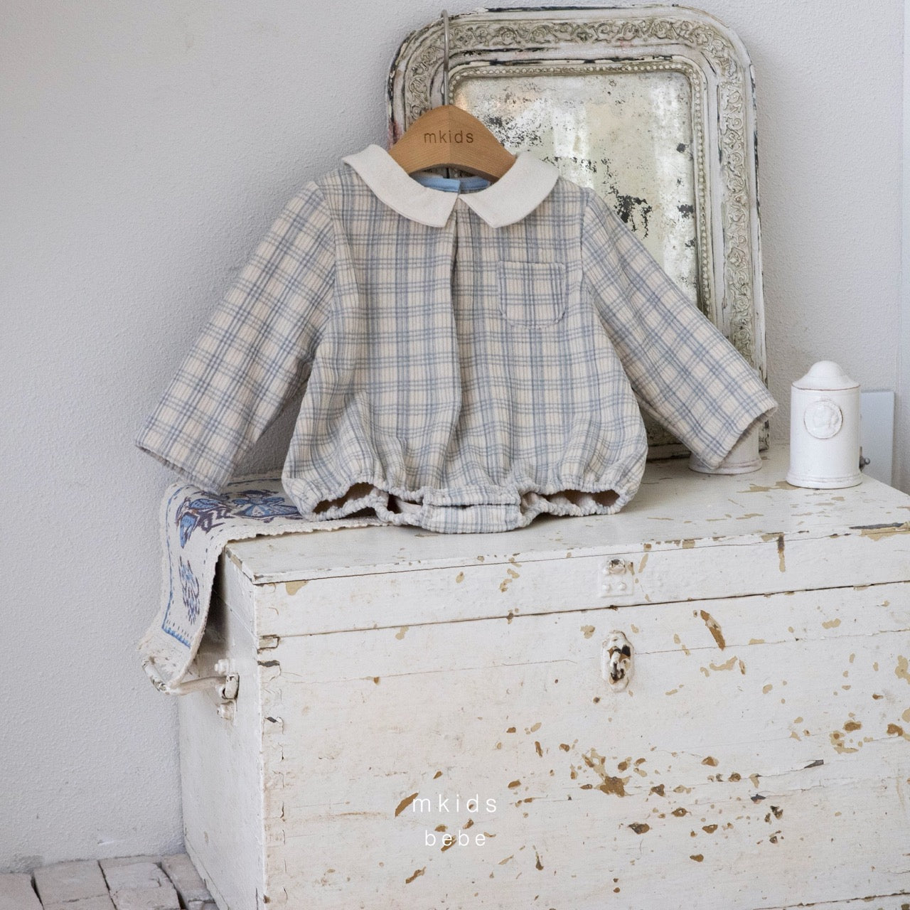 韓國童裝 25秋冬 | MD25406 Check Baby Suit