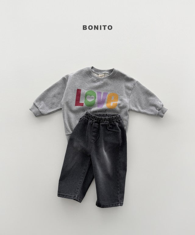 韓國童裝 26秋| BT32 Love Sweatshirt 衛衣 (80-140)