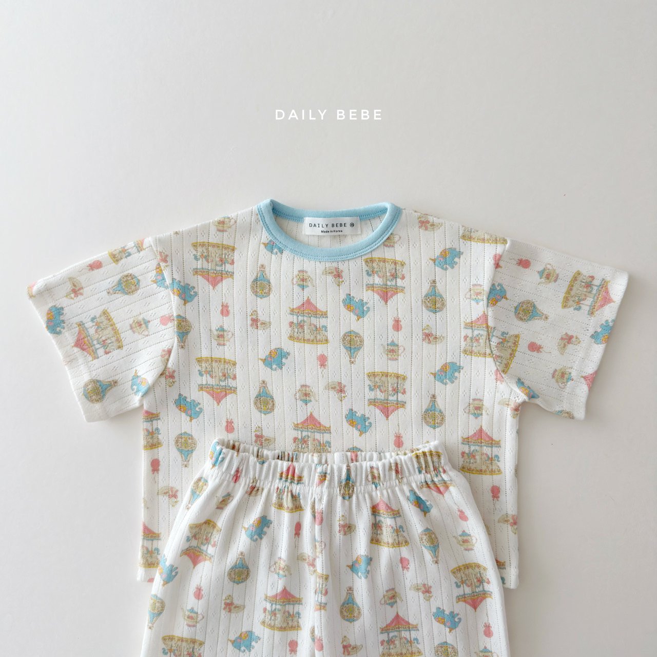 韓國童裝 26夏| DD08 Summer Eyelet Loungewear Set (75-140cm)
