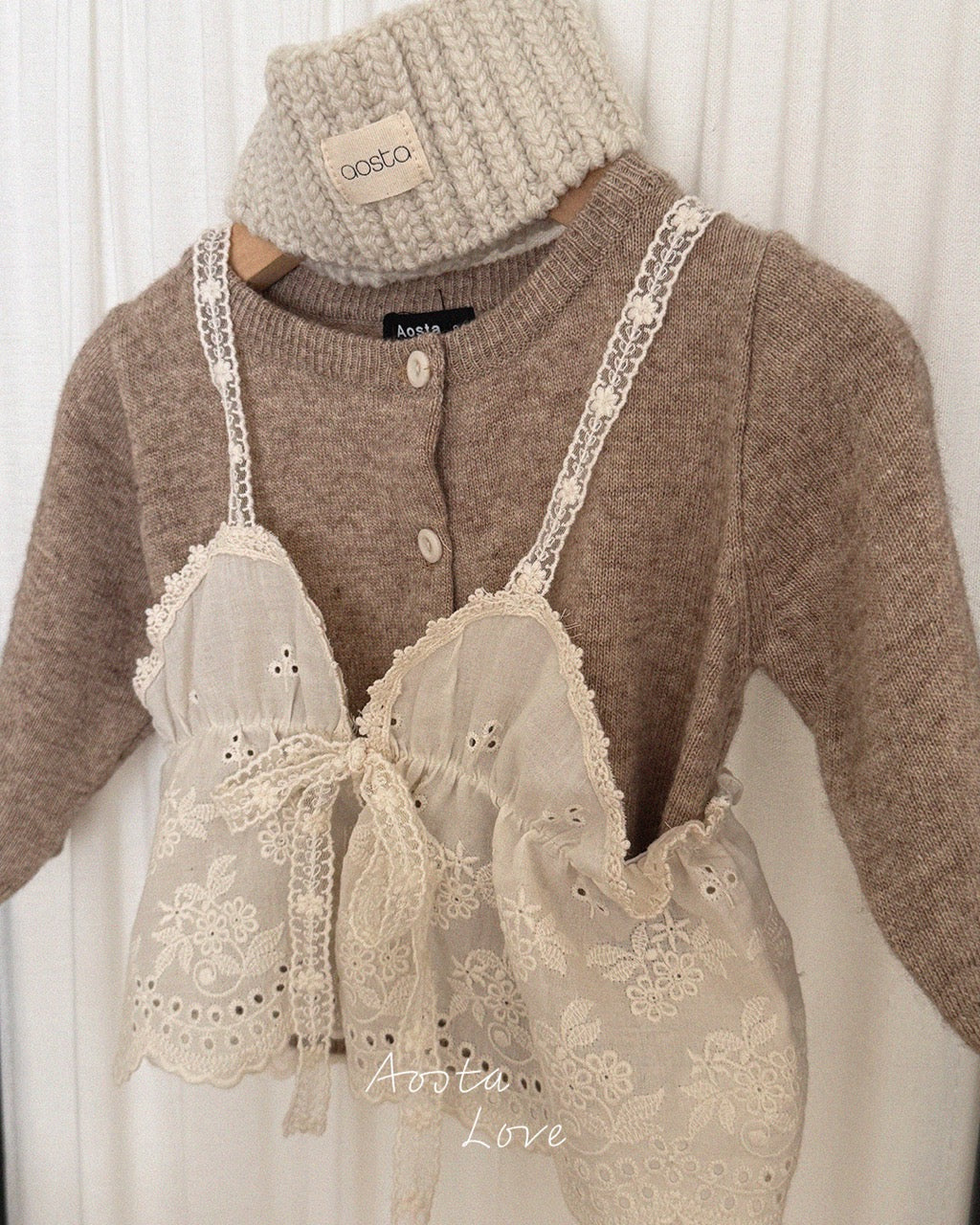韓國童裝 26秋| AO18 Lace Bustier 吊帶背心 (FREE)