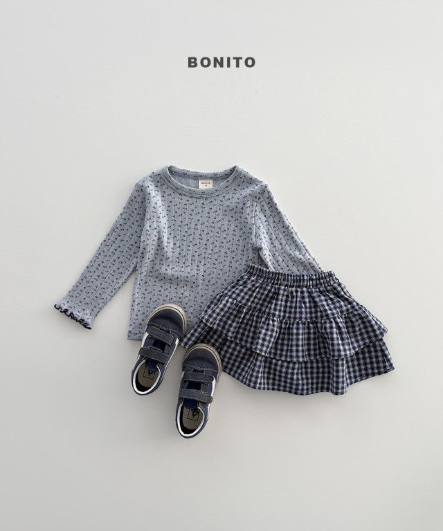 韓國童裝 26秋| BT56 Eyelet Pattern Tee 上衣 (80-140)