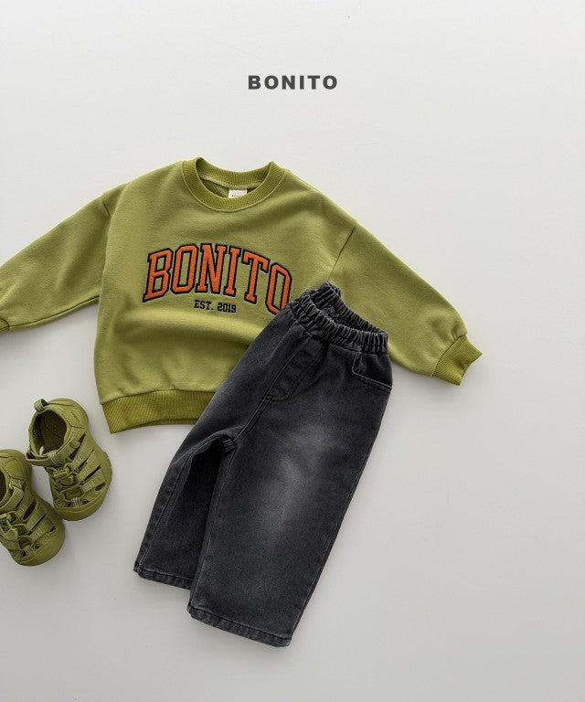 韓國童裝 26秋| BT31 Bonito Patch Embroidery Sweatshirt 衛衣 (80-140)