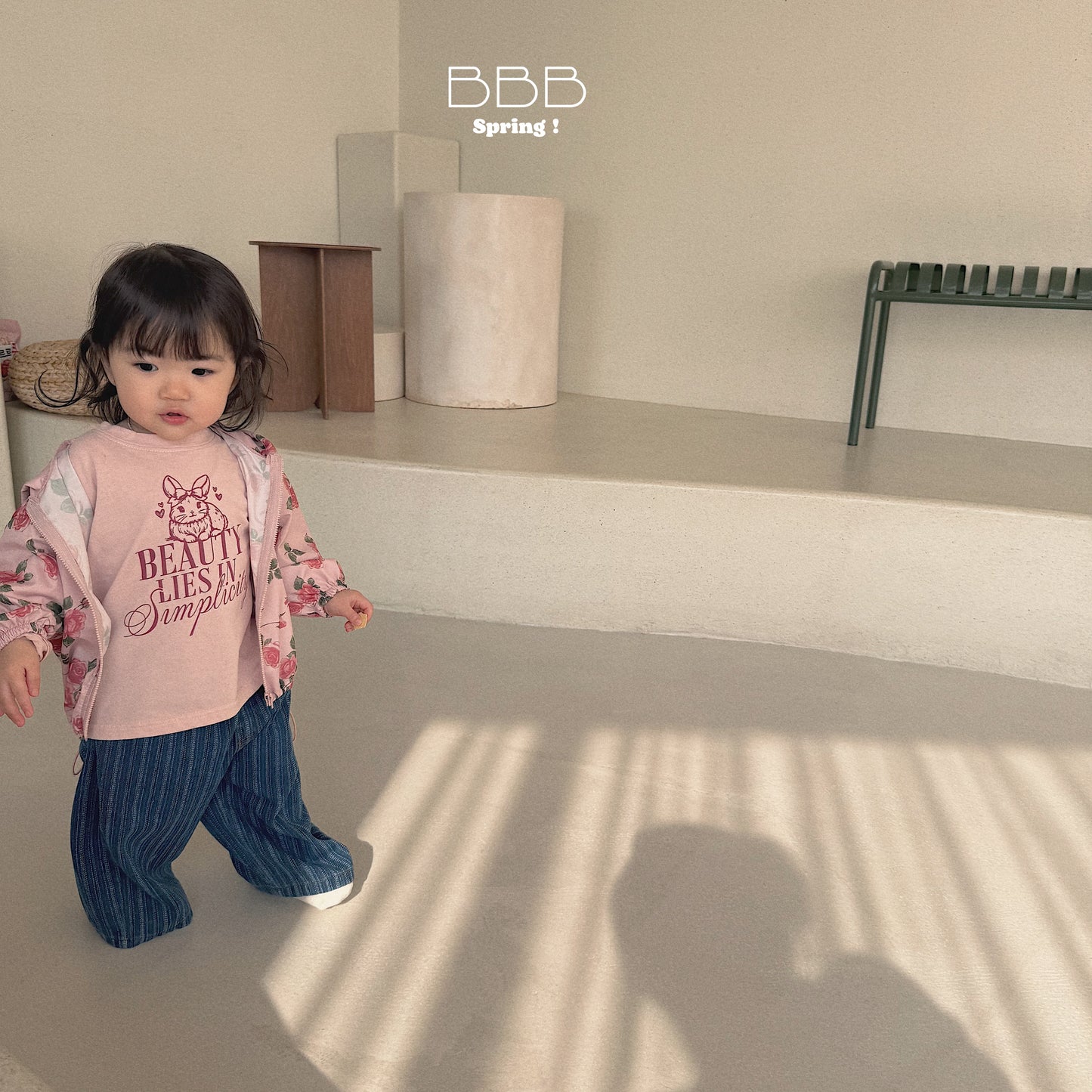 韓國童裝 26春 | BB40 Bebe Double Stripe Jeans (70-110cm)