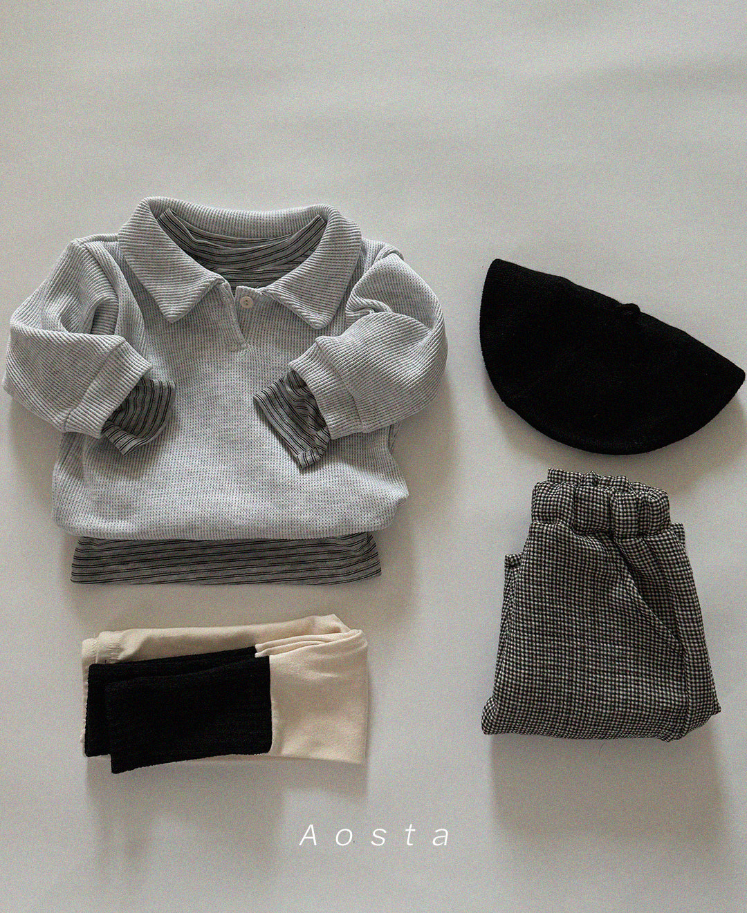 韓國童裝 26春 | AO26138 Check Pants