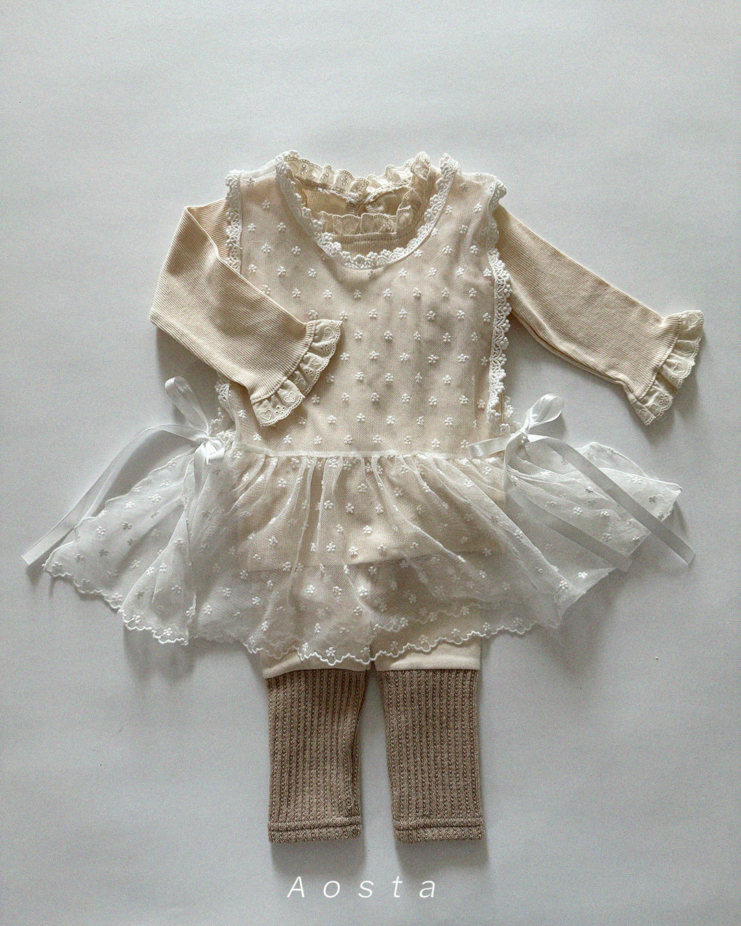 韓國童裝 26春 | AO26110 Lace Vest