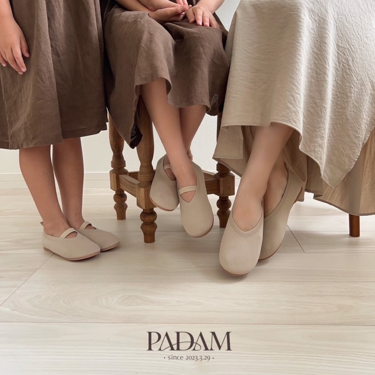 只限一團) Latte Flat Shoes  親子裝限量接受預訂 [日本直送] /日本團購