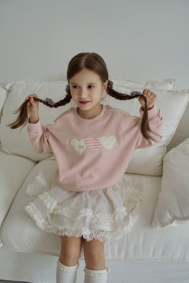 韓國童裝 26秋| MN22 Heart Patch Sweatshirt 衛衣 (80-130)
