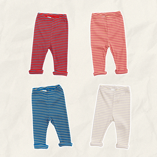韓國童裝 | OT25320 OT Stripe Kids Leggings
