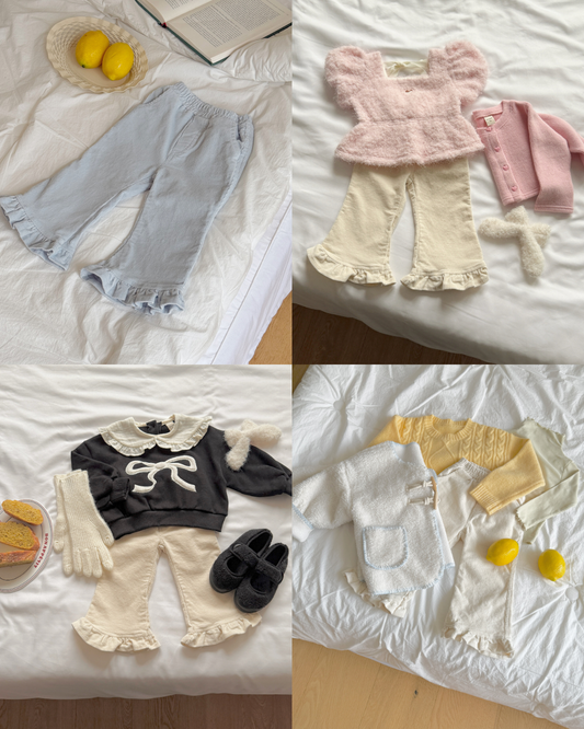 韓國童裝 25秋冬 | NB25432 Frill Pants