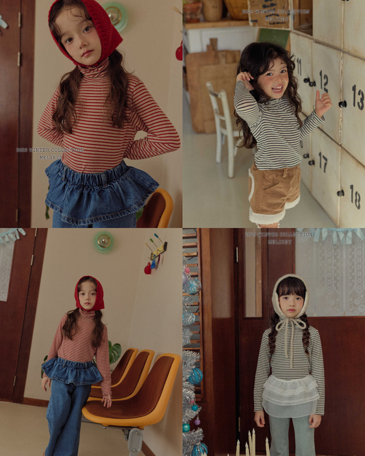 韓國童裝 25秋冬 | ME25442 Stripe Tee