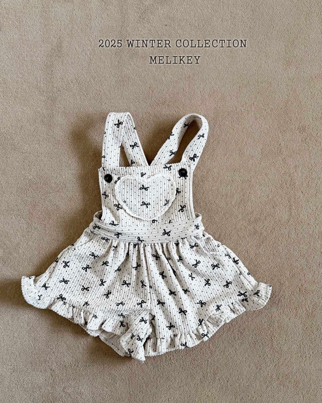 韓國童裝 25秋冬 | ME25445 Ribbon Overall