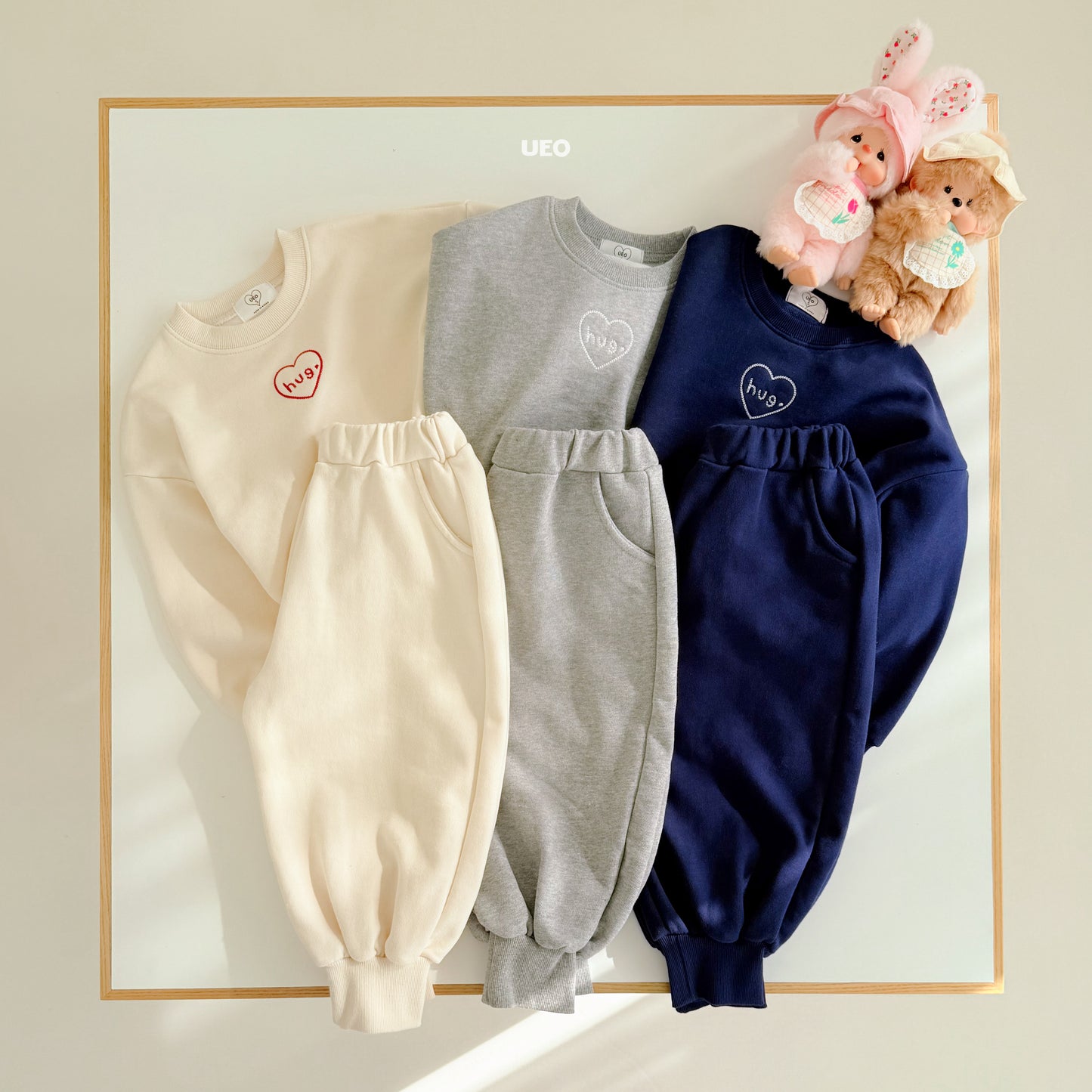 韓國童裝 26春 |  UE20 Hug Top and Bottom Set (90-125cm)