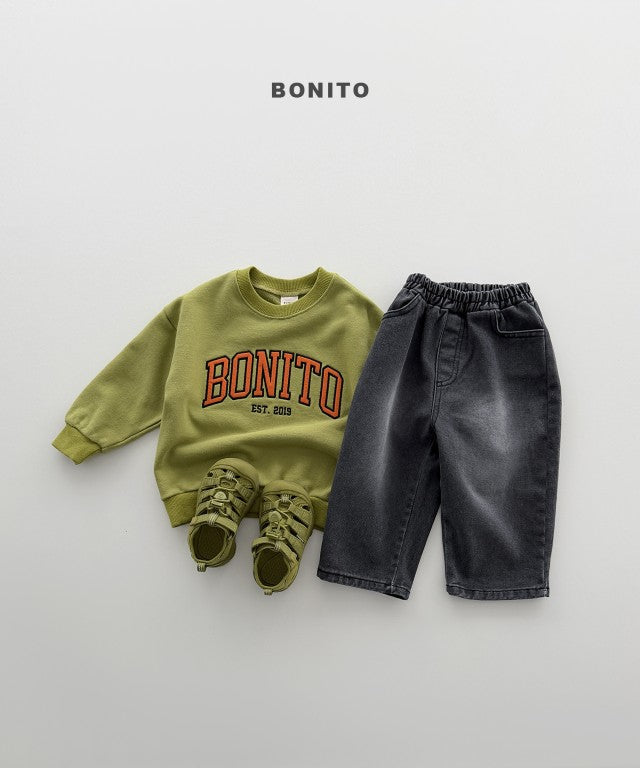 韓國童裝 26秋| BT31 Bonito Patch Embroidery Sweatshirt 衛衣 (80-140)