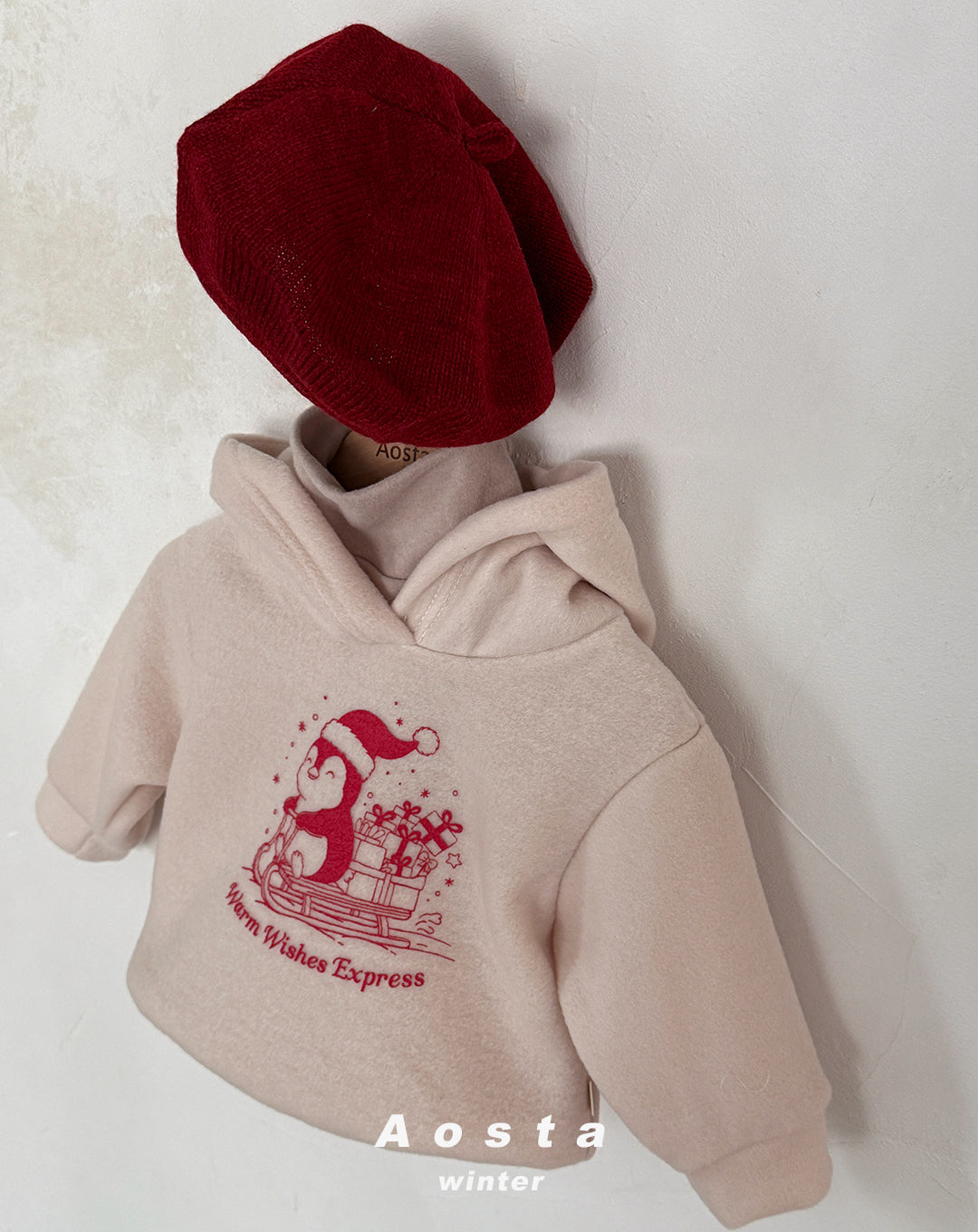 韓國童裝 25秋冬 | AO25450 Winter Penguin Hoodie