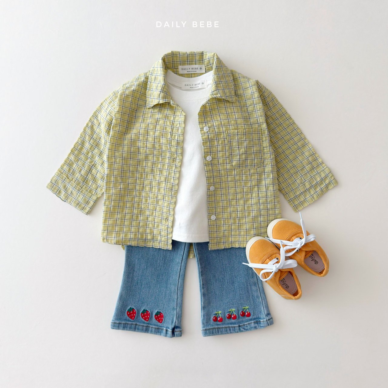 韓國童裝 26春 | DD13 格紋襯衫 (75~140cm)