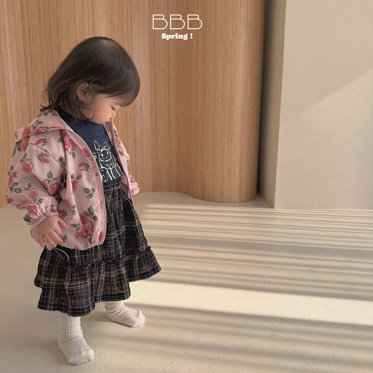 韓國童裝 26春 | BB14 Bebe Hood Flower Jumper (70-100cm)