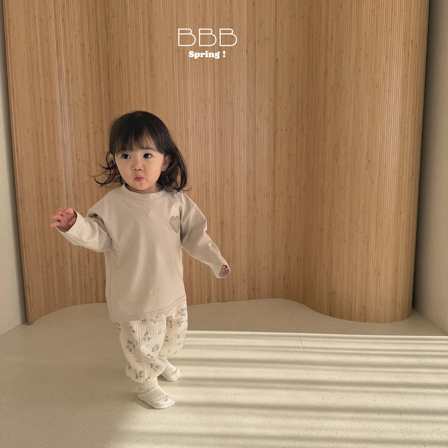 韓國童裝 26春 | BB06 Bebe Heart Box T-shirt (70-110cm)