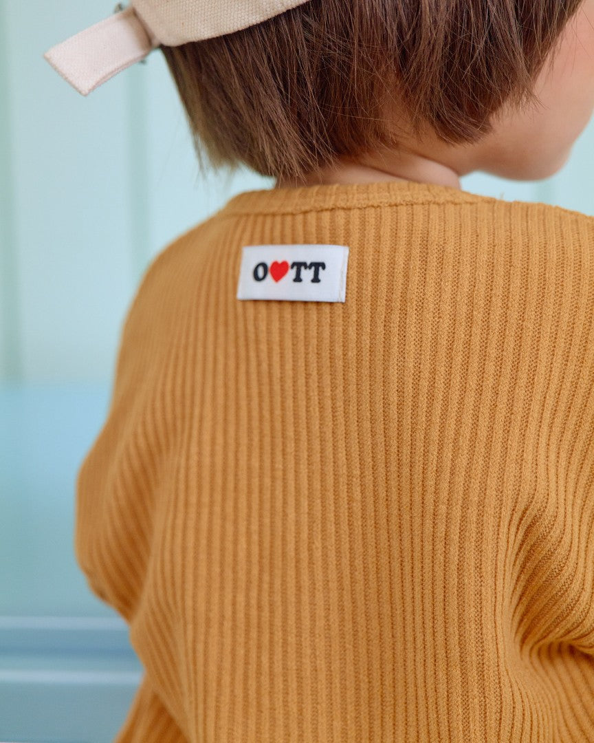 韓國童裝 26秋| OT38 Haribo Ribbed Cardigan 外套