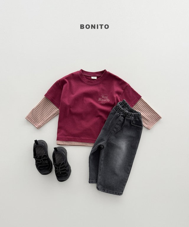 韓國童裝 26秋| BT09 Half Layered Tee 上衣 (80-140)
