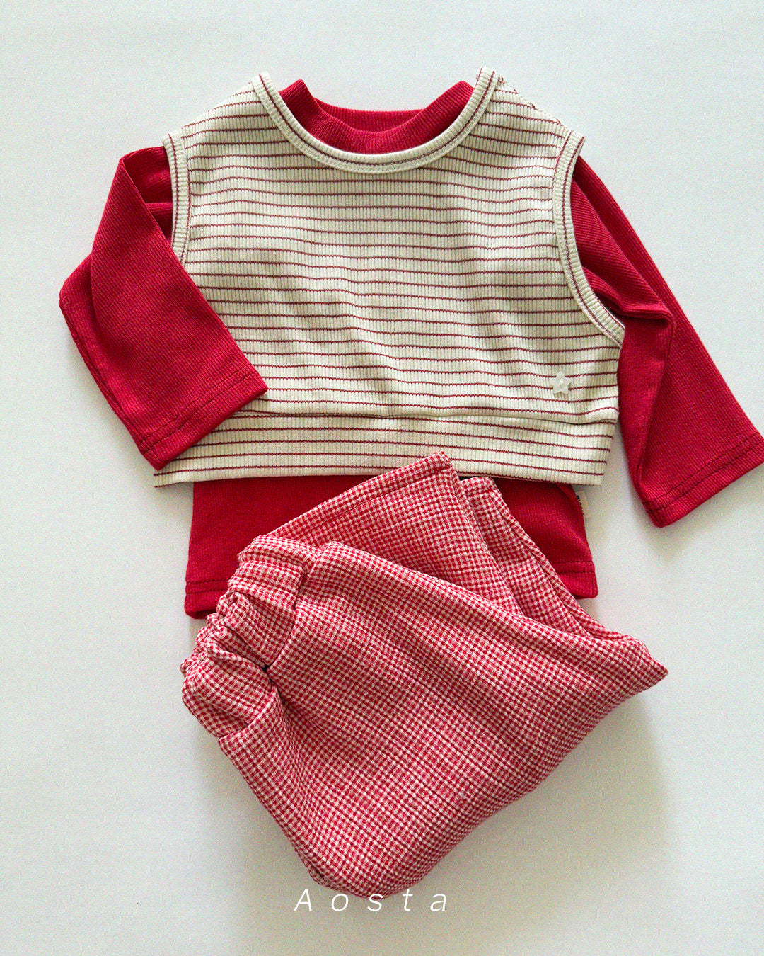 韓國童裝 26春 | AO26138 Check Pants