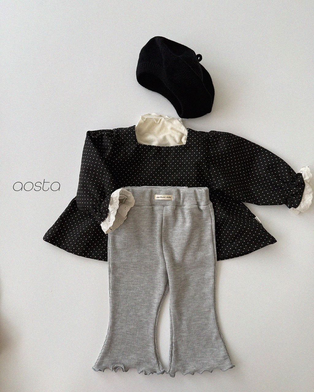 韓國童裝 26秋| AO30 Milk Dot Blouse 襯衫 (70-110)