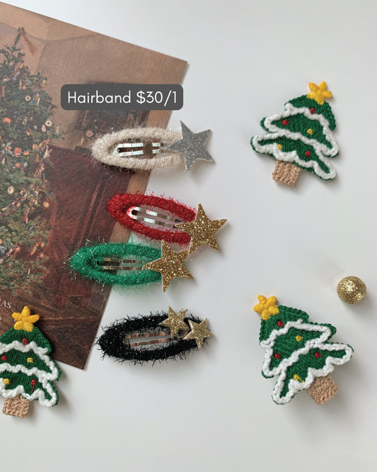 獨家限量預購/ 聖誕頭飾 Christmas Hairpin Shinny - Single item