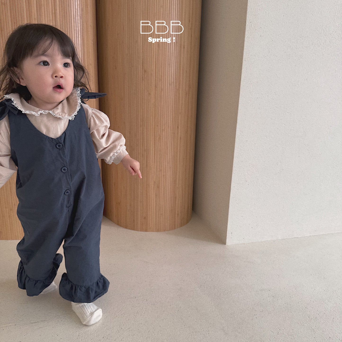 韓國童裝 26春 | BB21 Bebe Ruffle Romper Suit (70-110cm)
