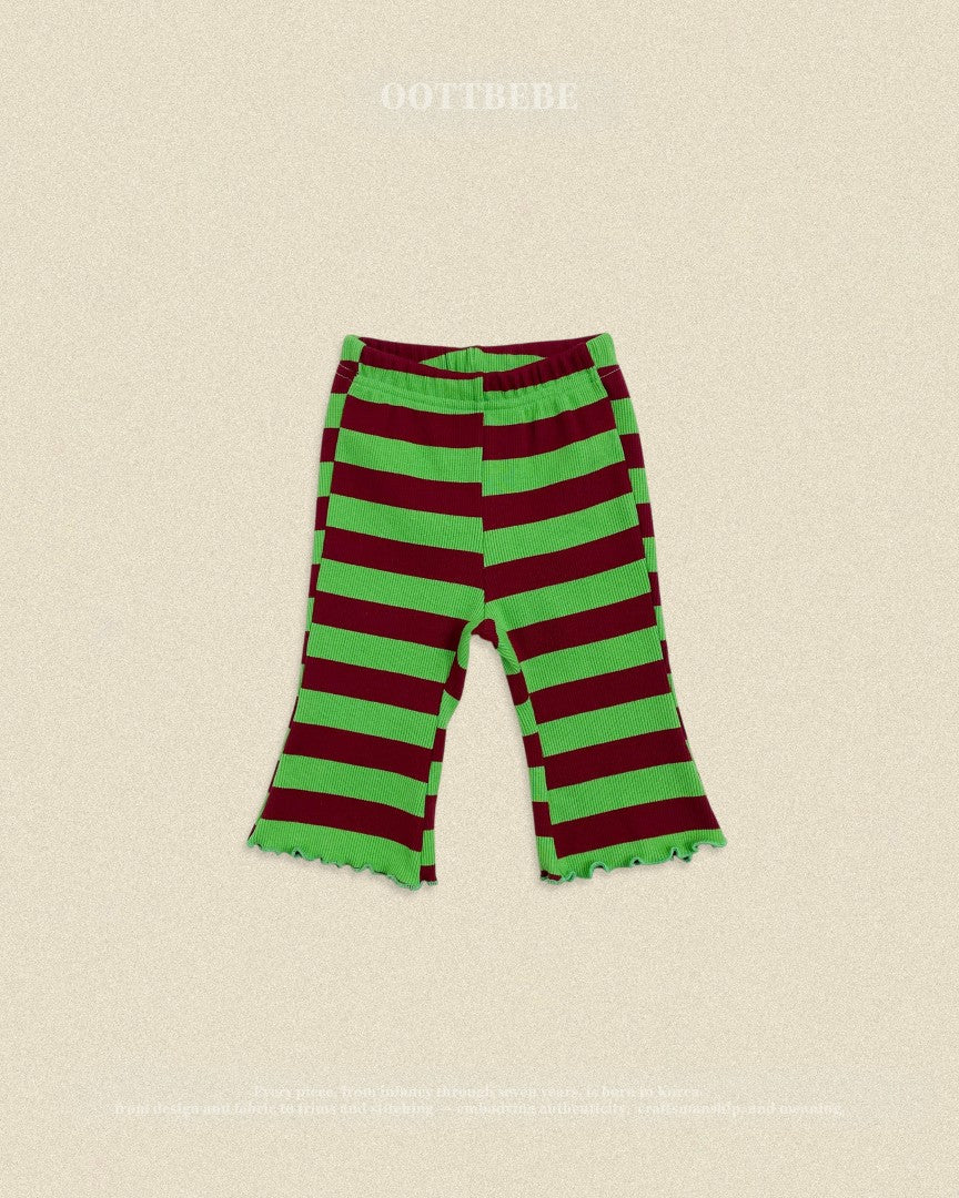 韓國童裝 26秋| OT42 Kitsch Ribbed Bootcut Pants 褲子
