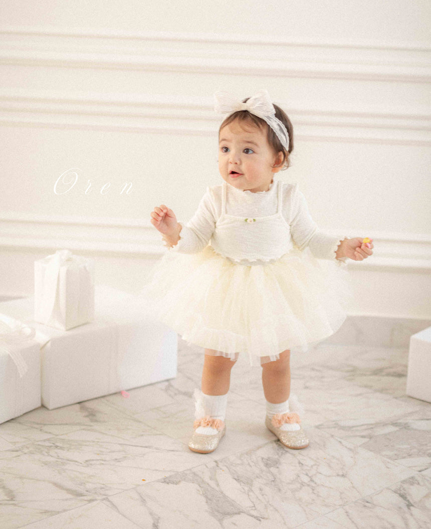 韓國童裝 26春 | OR26 Seriel Ribbed Tutu Suit
