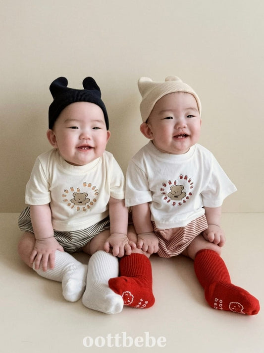 現貨▷ 韓國童裝 Oottbebe Bear Bear Stripe Baby Suit
