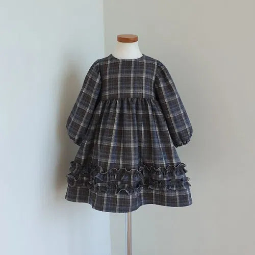 韓國童裝 26秋| EL01 Coco Dress (Check/Floral) (85-120)