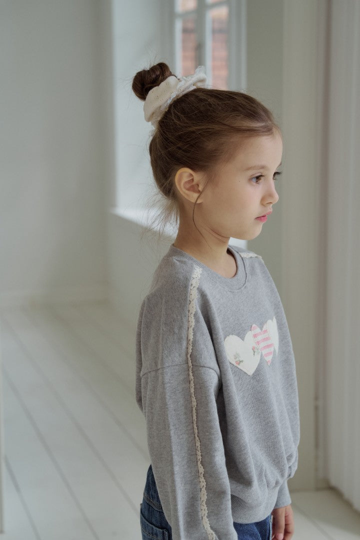 韓國童裝 26秋| MN22 Heart Patch Sweatshirt 衛衣 (80-130)