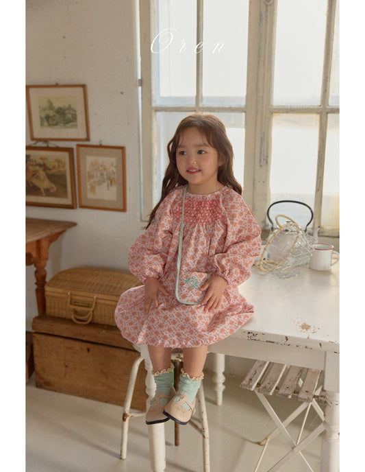 韓國童裝 26春 |  OR35 Daisy Smoke Dress (85~120cm)