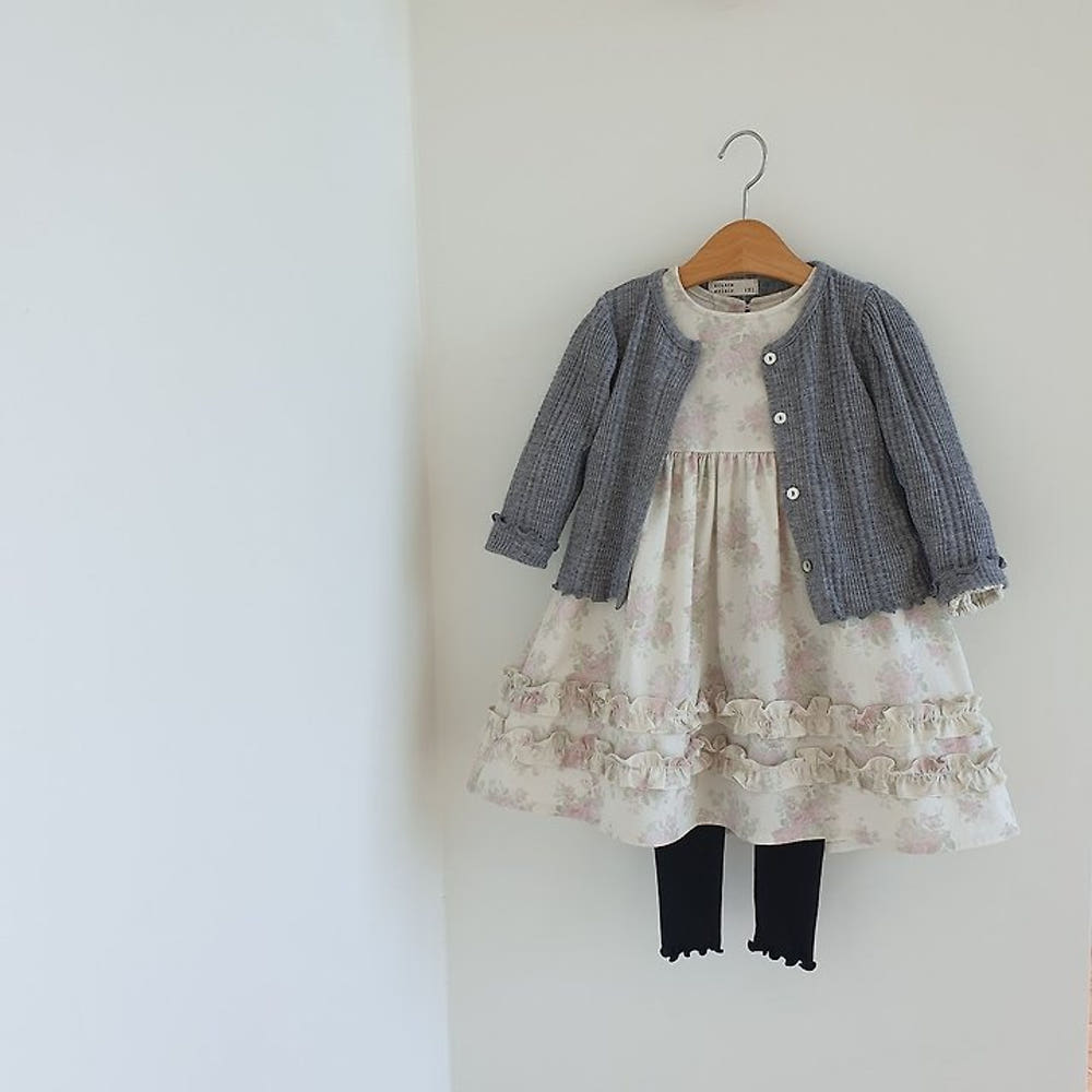 韓國童裝 26秋| EL01 Coco Dress (Check/Floral) (85-120)