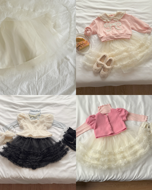 韓國童裝 25秋冬 | NB25434 Lace Skirt