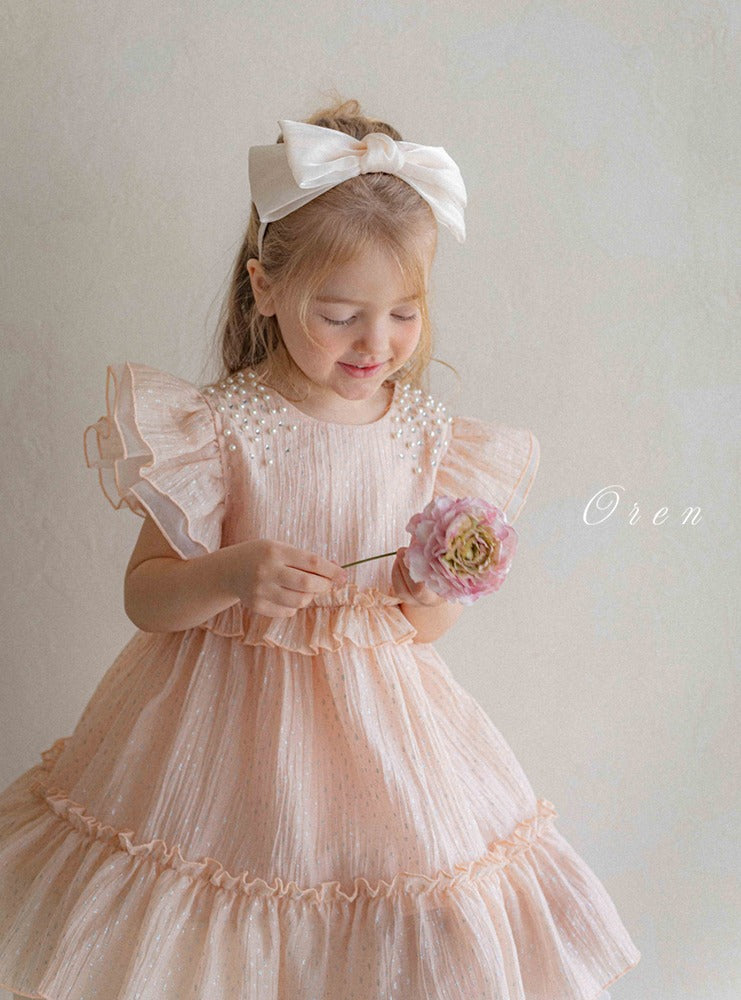 【現貨】韓國童裝 OREN Roel Pearl Dress 1歲生日之選