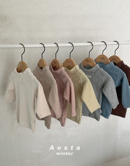 韓國童裝 25秋冬 | AO25461 Basic Turtleneck Tee