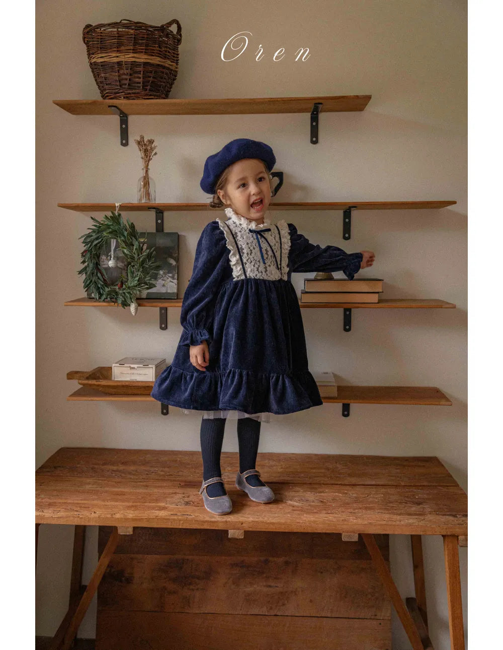 現貨▷  韓國童裝 25秋冬 | OR25451 Ellen Bella dress (90)