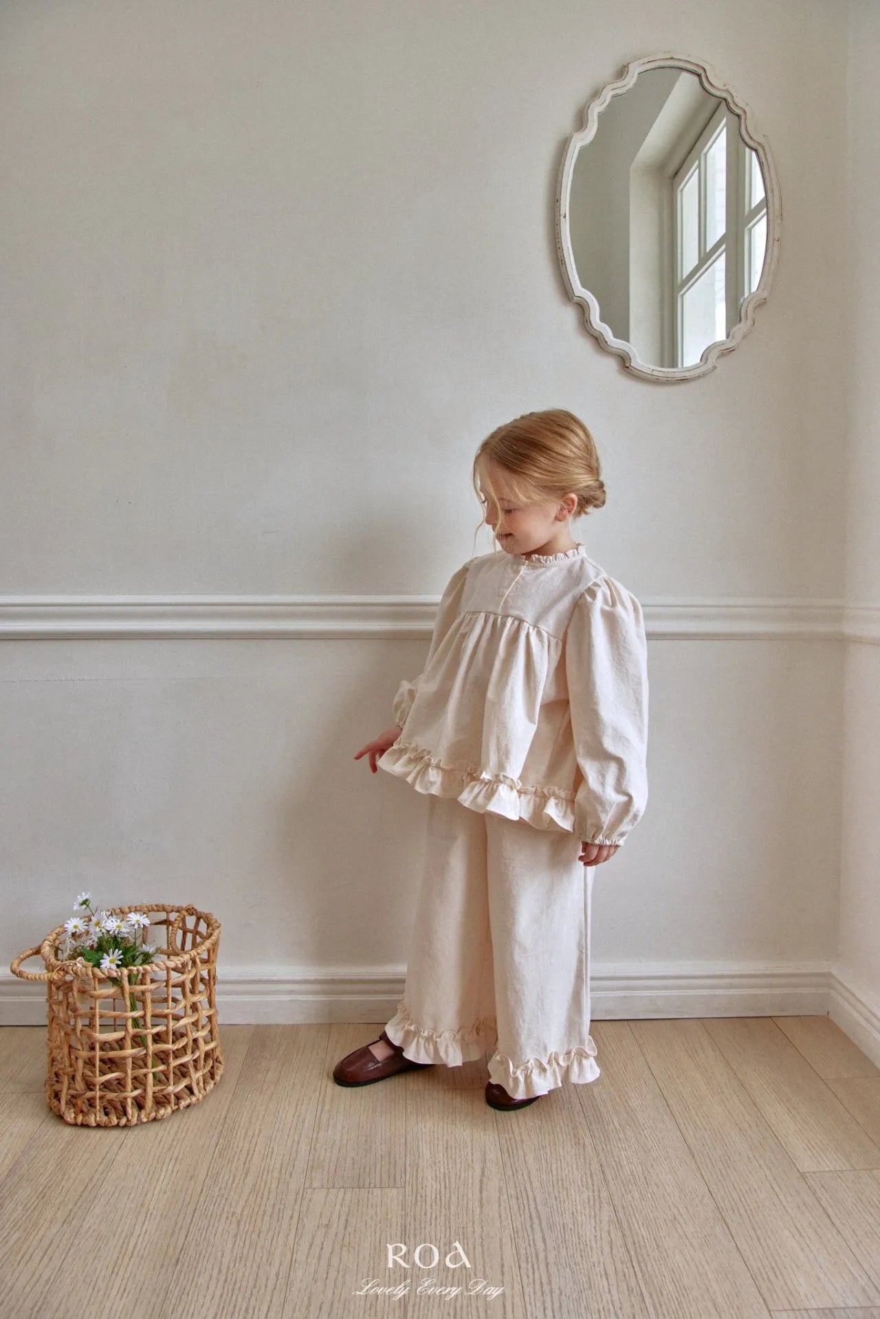 韓國童裝 26春 |   RO04 Square Scrunch Set (80~120cm)