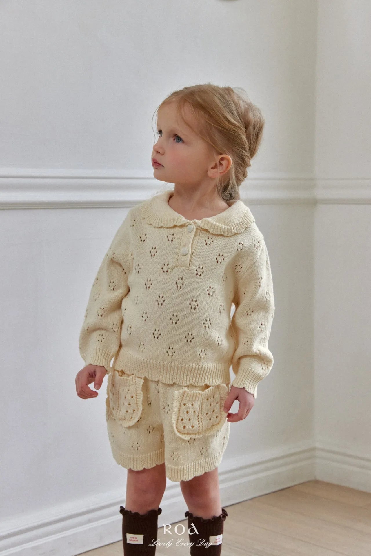 韓國童裝 26春 |   RO06 Punching Knit Set (80~120cm)