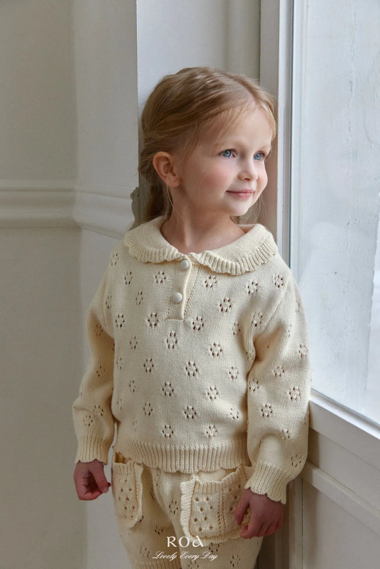 韓國童裝 26春 |   RO06 Punching Knit Set (80~120cm)