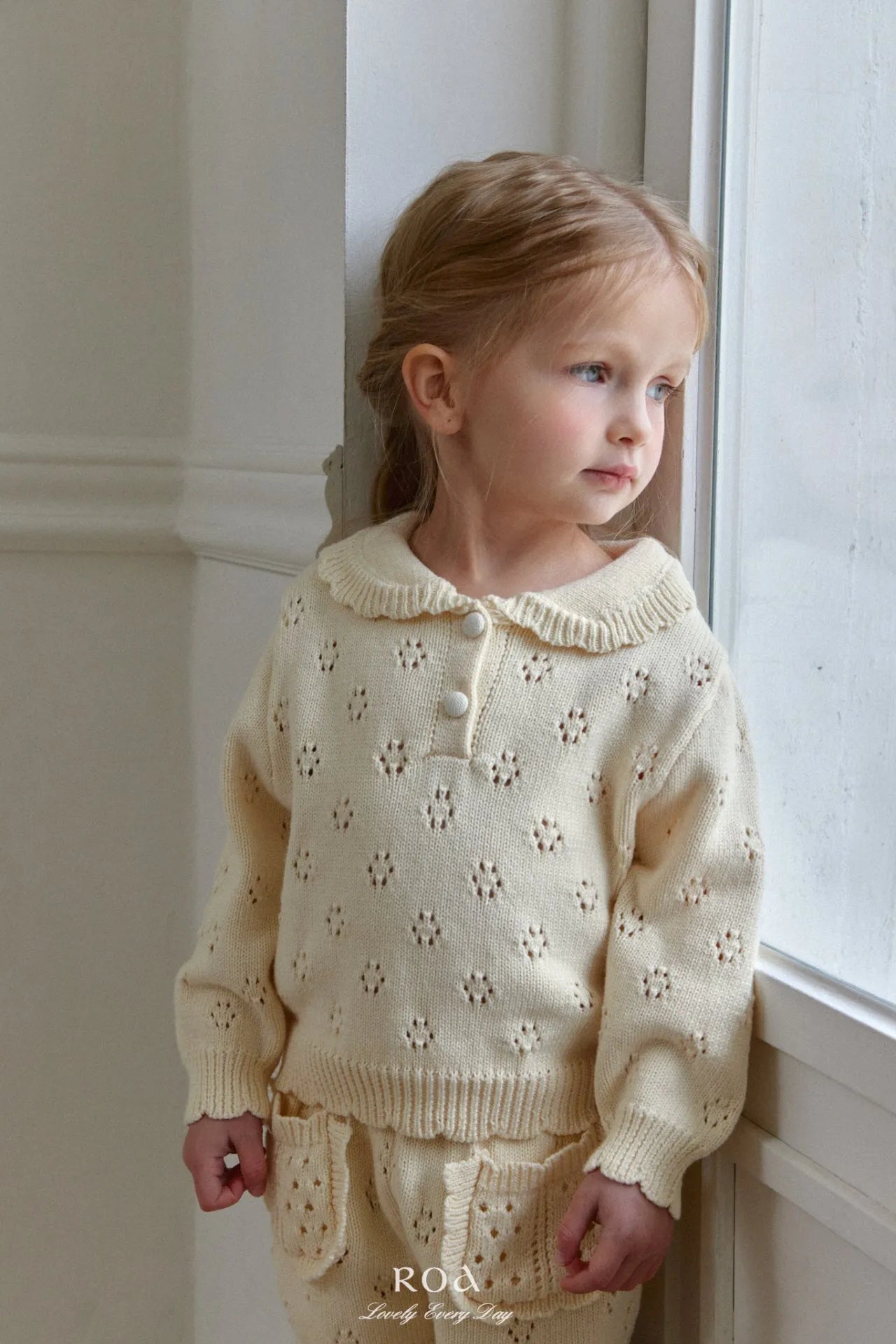 韓國童裝 26春 |   RO06 Punching Knit Set (80~120cm)