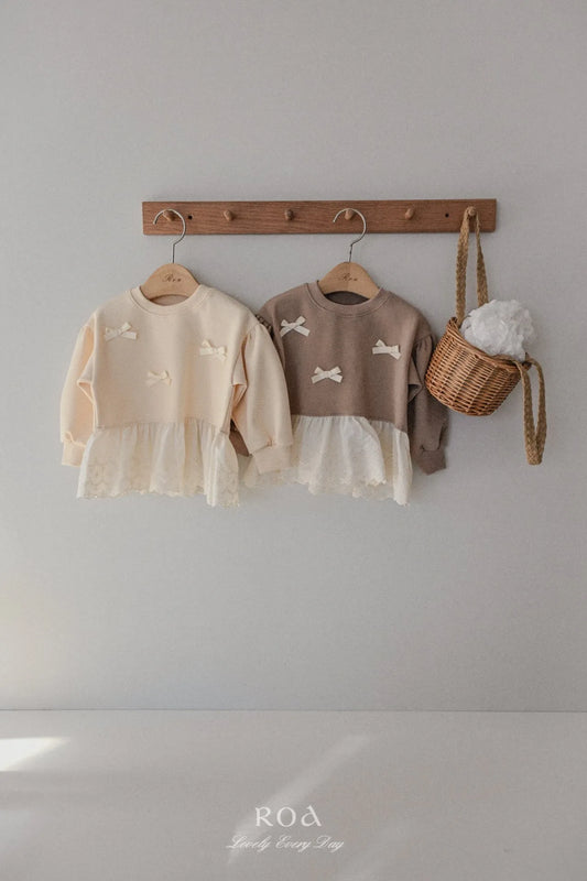 韓國童裝 26春 |   RO08 Spring Ribbon Sweatshirt (80~120cm)