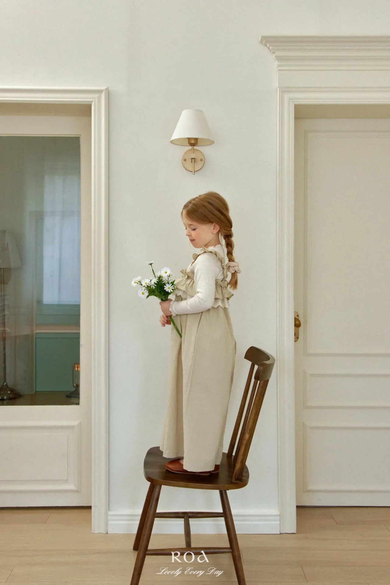 韓國童裝 26春 |   RO17 Lace Frill Suspender (80~120cm)