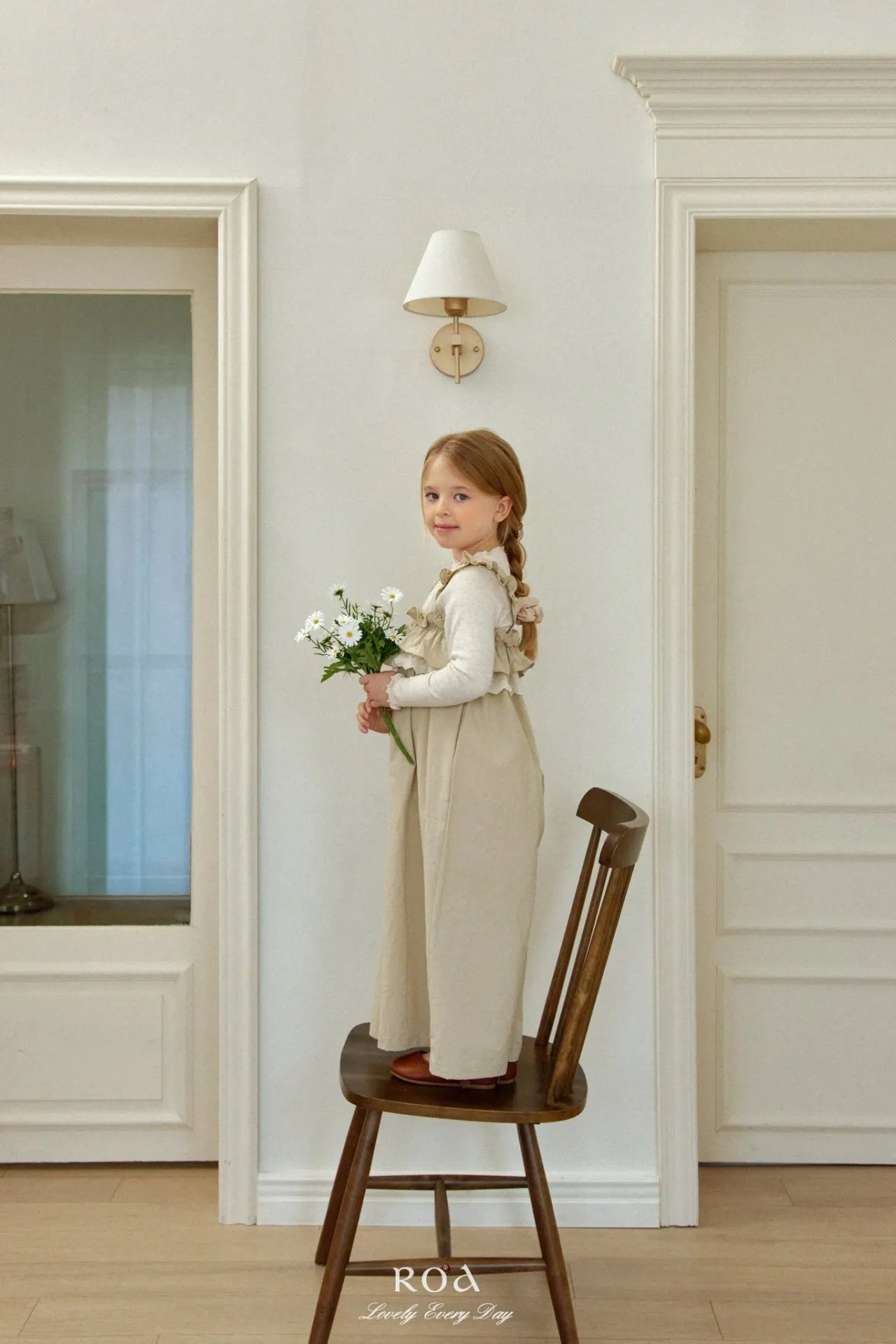 韓國童裝 26春 |   RO17 Lace Frill Suspender (80~120cm)