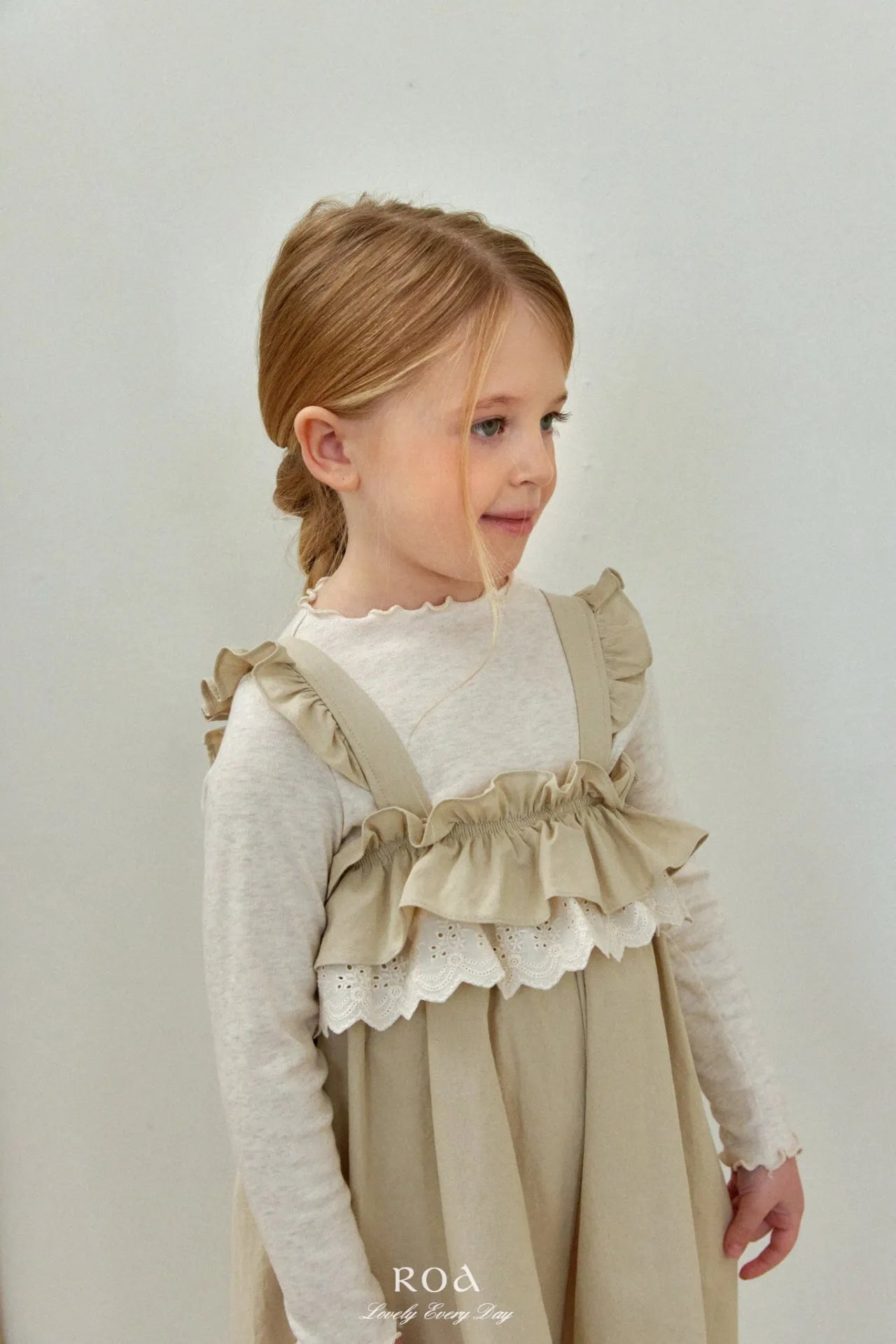 韓國童裝 26春 |   RO17 Lace Frill Suspender (80~120cm)