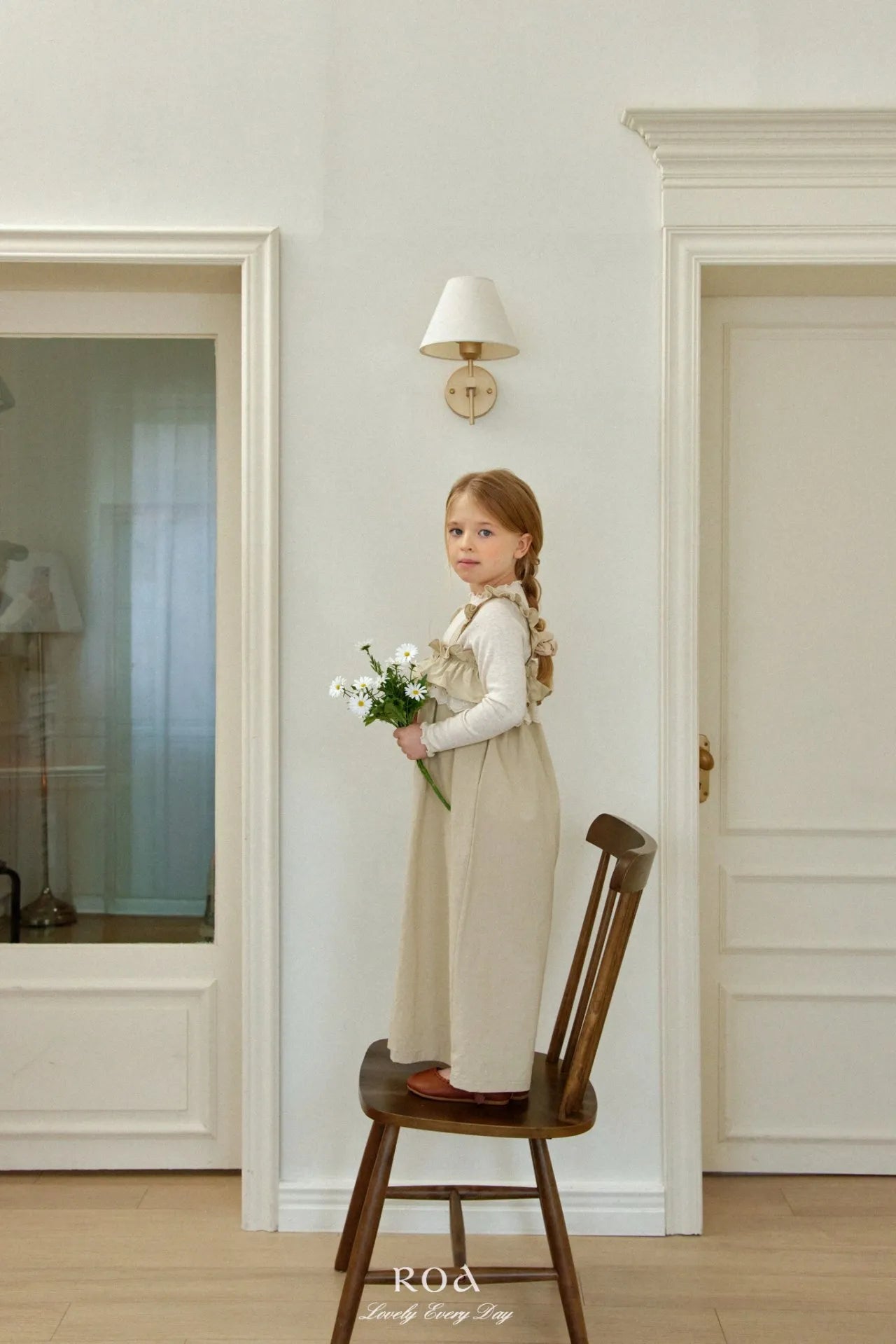 韓國童裝 26春 |   RO17 Lace Frill Suspender (80~120cm)