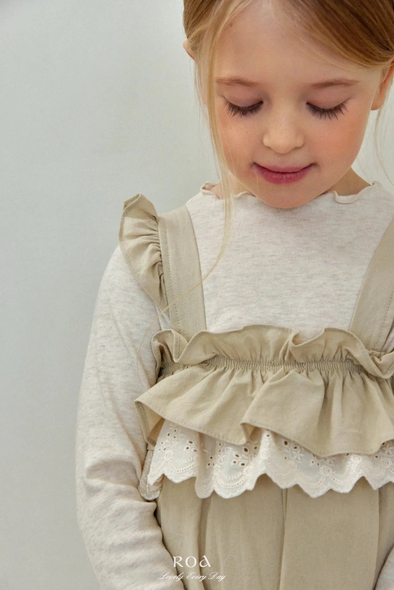 韓國童裝 26春 |   RO17 Lace Frill Suspender (80~120cm)