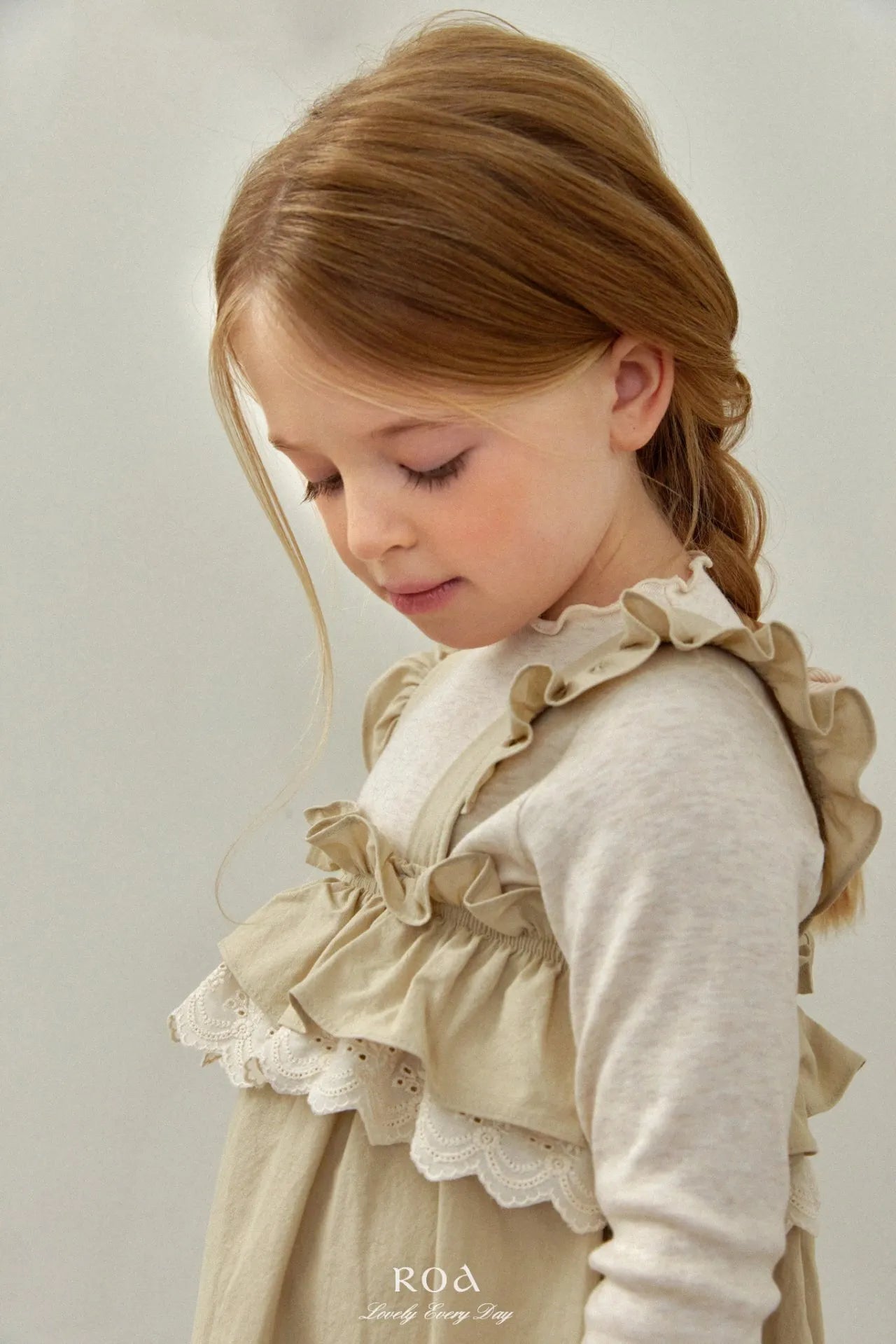 韓國童裝 26春 |   RO17 Lace Frill Suspender (80~120cm)