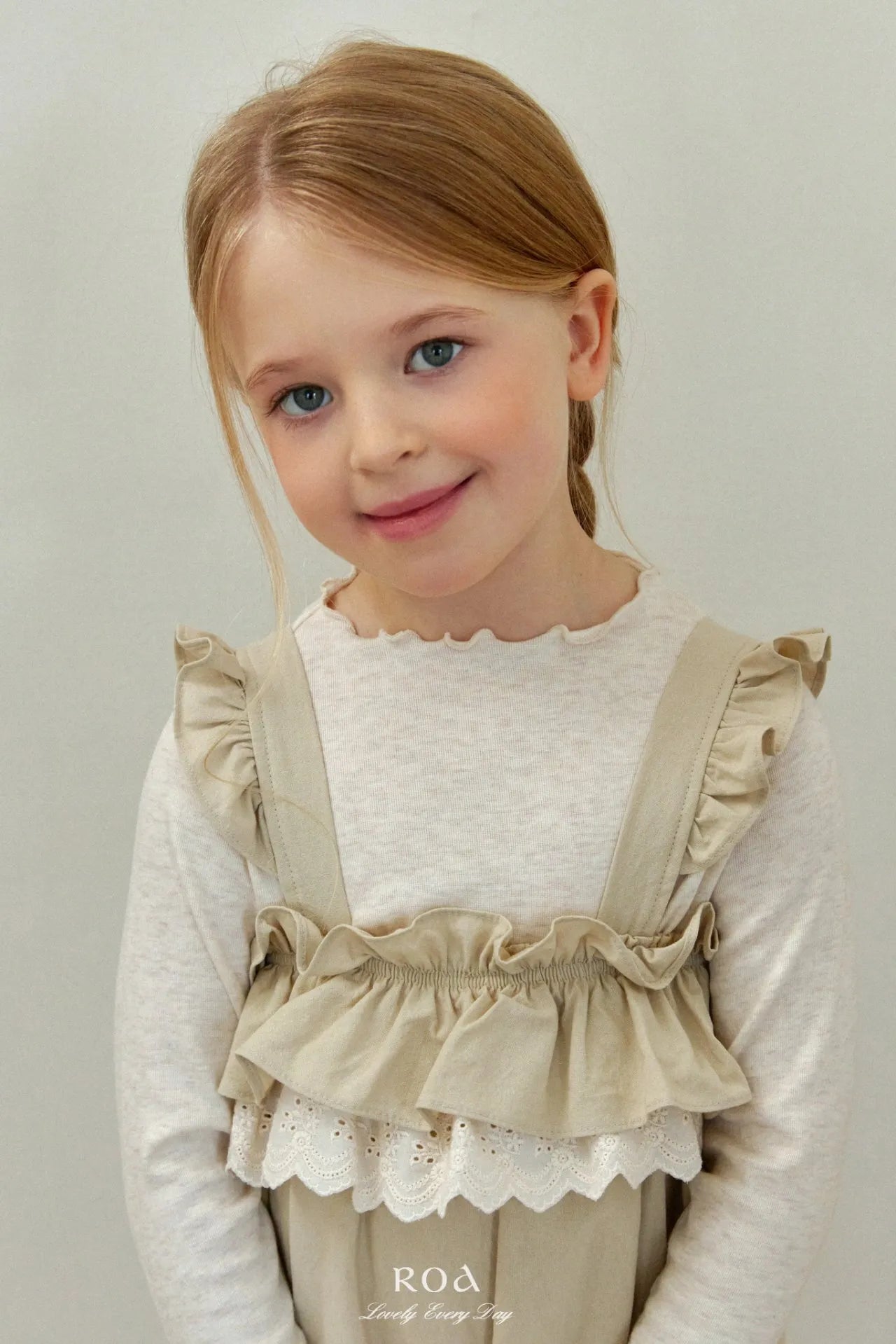 韓國童裝 26春 |   RO17 Lace Frill Suspender (80~120cm)